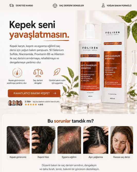FLX - Arındırıcı Kepek Karşıtı Yoğun Bakım Şampuanı - 400ML