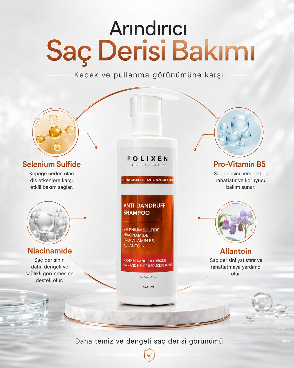 FLX - Arındırıcı Kepek Karşıtı Yoğun Bakım Şampuanı - 400ML