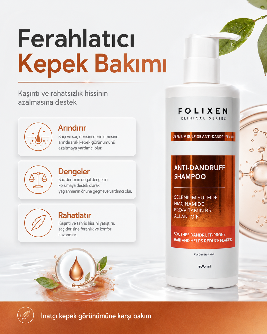 FLX - Arındırıcı Kepek Karşıtı Yoğun Bakım Şampuanı - 400ML